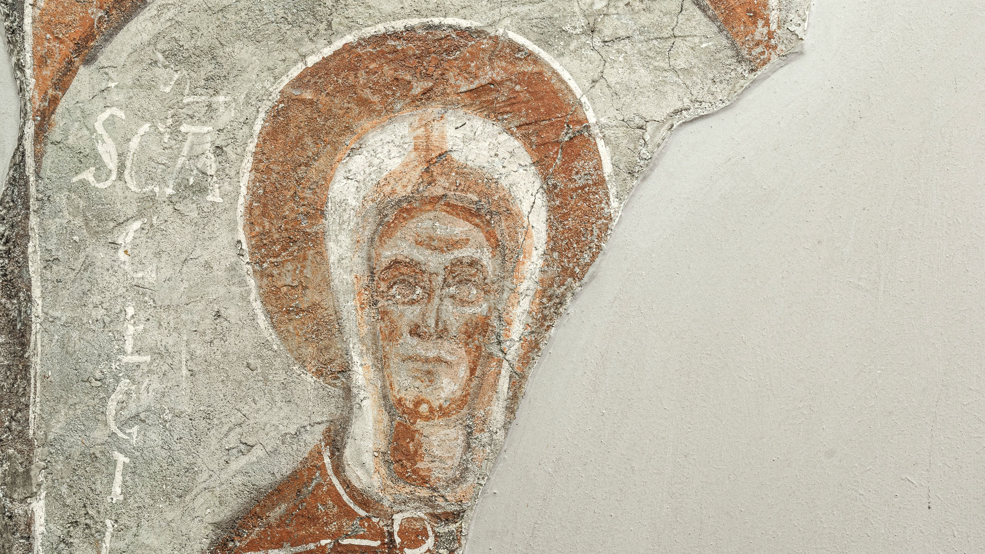 Affresco raffigurante S. Cecilia (XII sec.) | Museo Civico Bormio