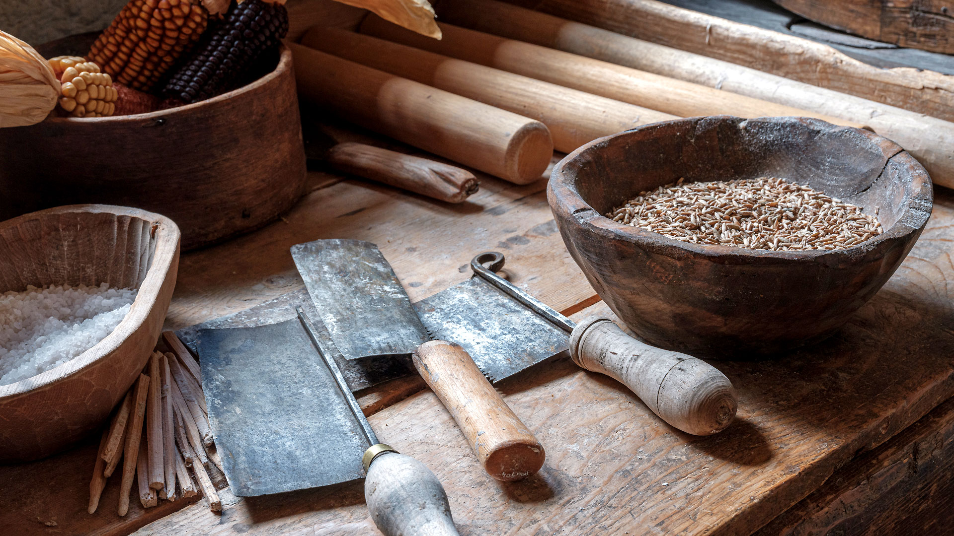 Utensili per la lavorazione dei cereali | Museo Vallivo Valfurva