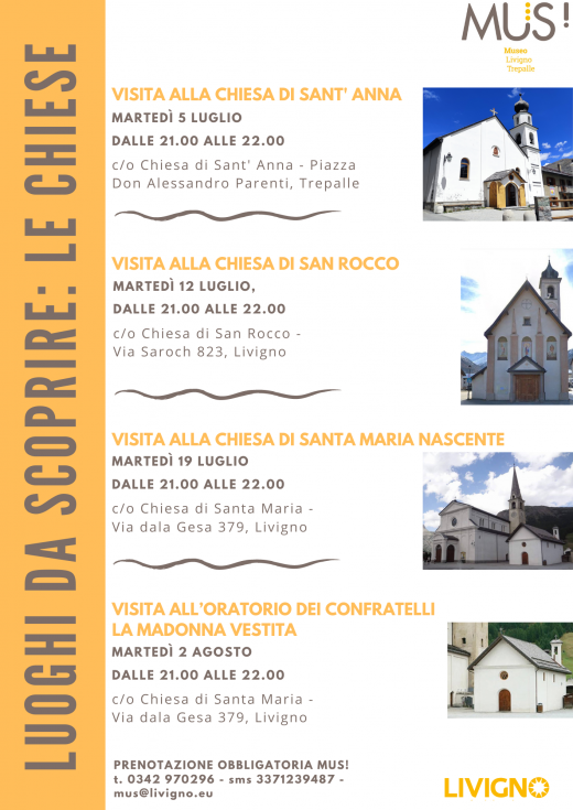 Luoghi da scoprire: visita alle chiese - luglio 2022