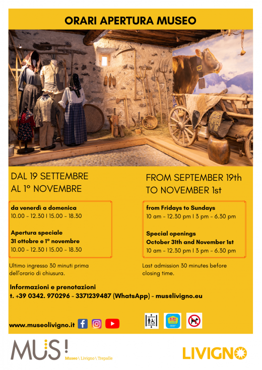 Orari di apertura autunno 2022